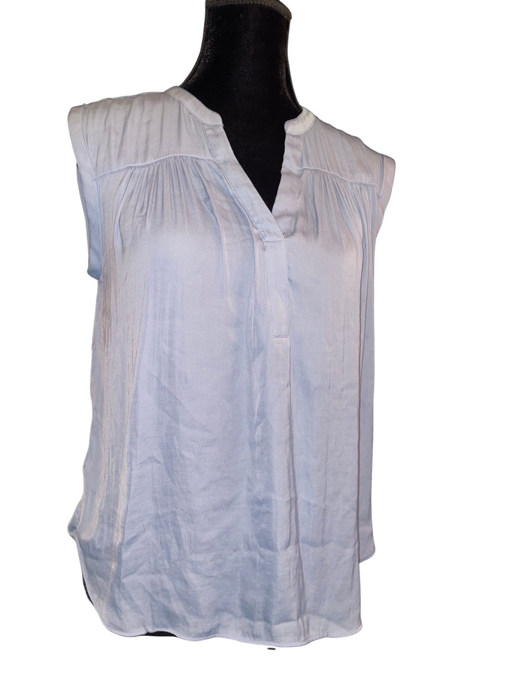Elegant Women's Light Blue Sleeveless Blouse